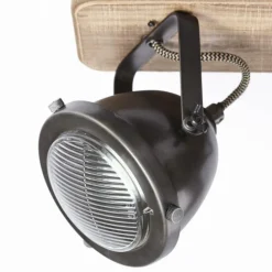 Luminaires Brilliant Spots Et Projecteurs|Barre de spots Brilliant Carmen Wood Acier inoxydable, 3 lumières