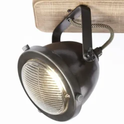 Luminaires Brilliant Spots Et Projecteurs|Barre de spots Brilliant Carmen Wood Acier inoxydable, 3 lumières