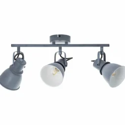 Luminaires Brilliant Spots Et Projecteurs|Barre de spots Brilliant Bogart Gris, 3 lumières