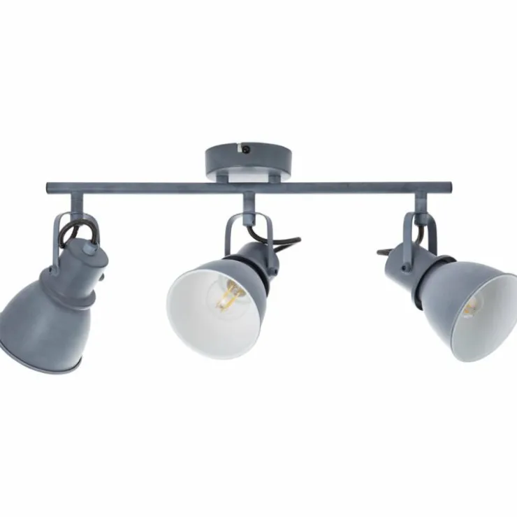 Luminaires Brilliant Spots Et Projecteurs|Barre de spots Brilliant Bogart Gris, 3 lumières