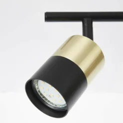 Luminaires Brilliant Spots Et Projecteurs|Barre de spots Brilliant Maribel Laiton, Noir, 4 lumières