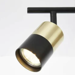 Luminaires Brilliant Spots Et Projecteurs|Barre de spots Brilliant Maribel Laiton, Noir, 4 lumières