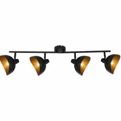 Luminaires Brilliant Spots Et Projecteurs|Barre de spots Brilliant Layton Noir, 4 lumières