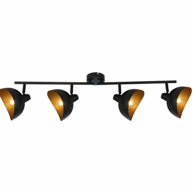 Luminaires Brilliant Spots Et Projecteurs|Barre de spots Brilliant Layton Noir, 4 lumières