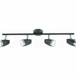 Luminaires Globo Lighting Spots Et Projecteurs|Barre de spots Globo Nero LED Anthracite, 4 lumières