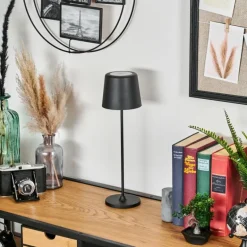Belece Lampe de table d'extérieur, Lampe à poser LED Noir, 1 lumière