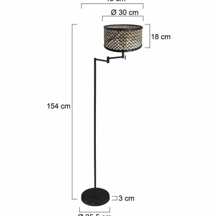 Luminaires Steinhauer Lampadaires Et Lampes Sur Pied|Bella Lampadaire Noir, 1 lumière