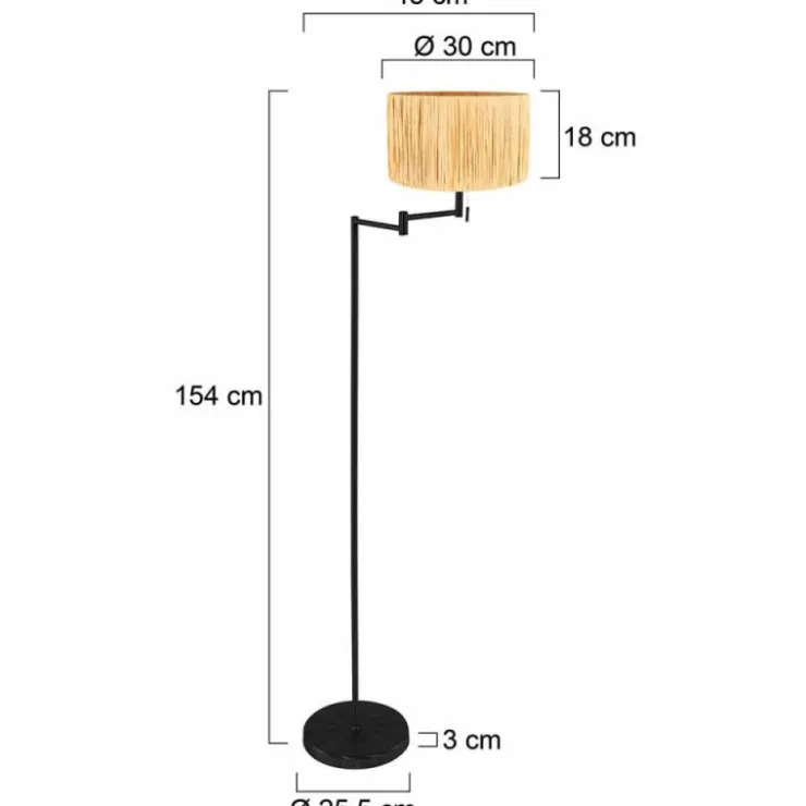 Luminaires Steinhauer Lampadaires Et Lampes Sur Pied|Bella Lampadaire Noir, 1 lumière