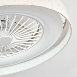 Benasal Plafonnier, Ventilateur de plafond lumineux LED Blanc, 1 lumière, Télécommandes