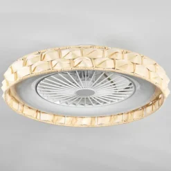 Benasal Plafonnier, Ventilateur de plafond lumineux LED Blanc, 1 lumière, Télécommandes