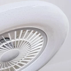 Benesal Plafonnier, Ventilateur de plafond lumineux LED Blanc, 1 lumière, Télécommandes