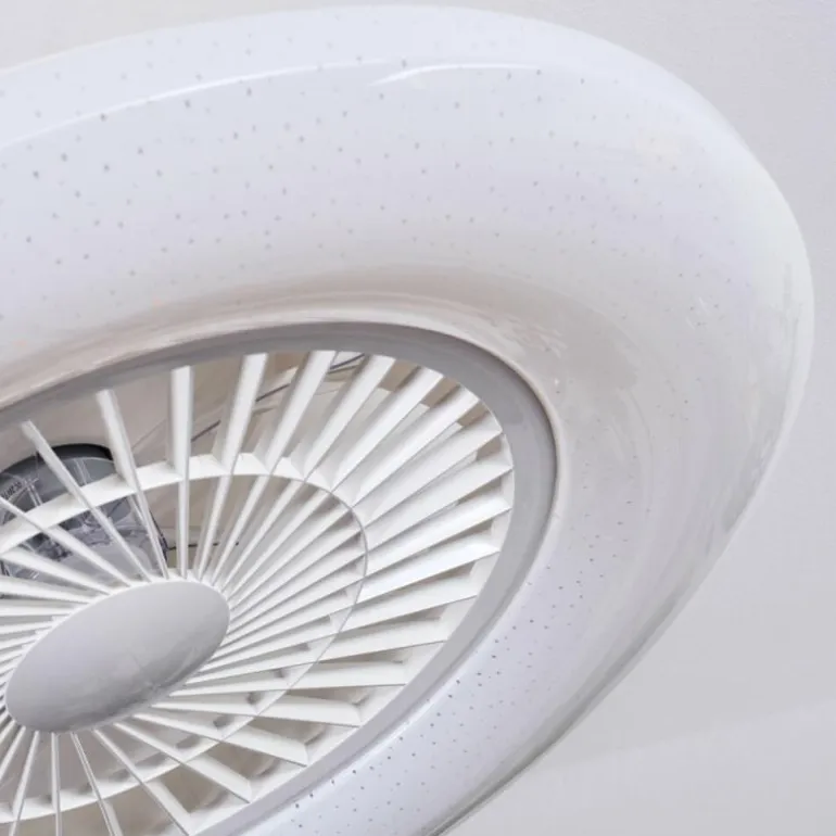 Benesal Plafonnier, Ventilateur de plafond lumineux LED Blanc, 1 lumière, Télécommandes