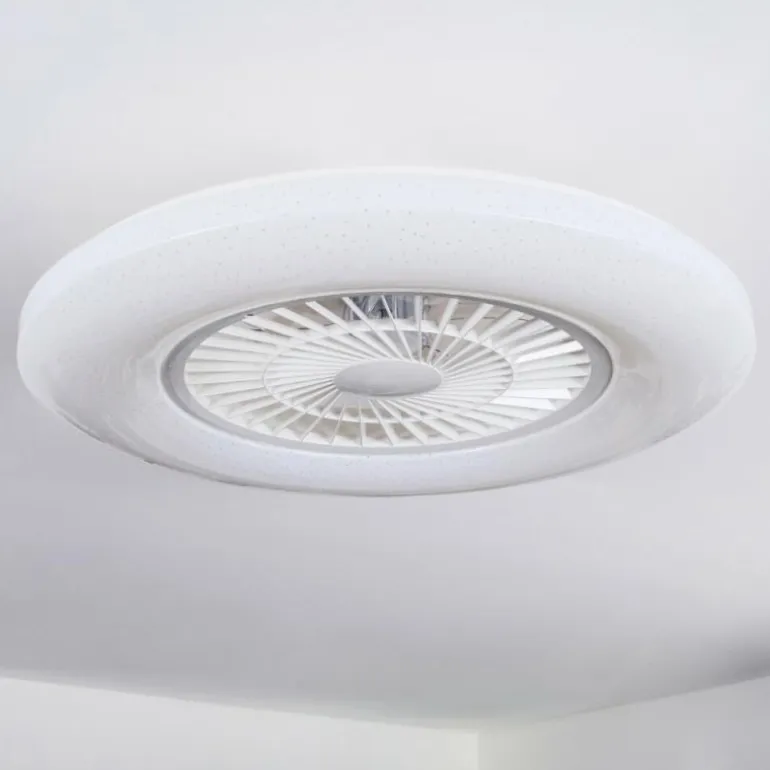 Benesal Plafonnier, Ventilateur de plafond lumineux LED Blanc, 1 lumière, Télécommandes