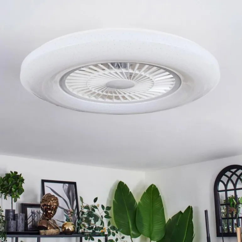 Benesal Plafonnier, Ventilateur de plafond lumineux LED Blanc, 1 lumière, Télécommandes
