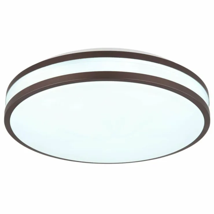 Luminaires Globo Lighting Éclairage Led|Betha Plafonnier LED Brun, Blanc, 1 lumière, Télécommandes, Changeur de couleurs