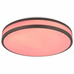 Luminaires Globo Lighting Éclairage Led|Betha Plafonnier LED Brun, Blanc, 1 lumière, Télécommandes, Changeur de couleurs