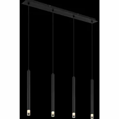 Luminaires Globo Lighting Suspensions|Blake Suspension Noir, 4 lumières