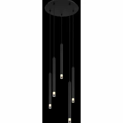 Luminaires Globo Lighting Suspensions|Blake Suspension Noir, 5 lumières