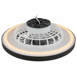 Blizzak Ventilateur de plafond lumineux Luminaires Globo Lighting LED Noir, 1 lumière, Télécommandes
