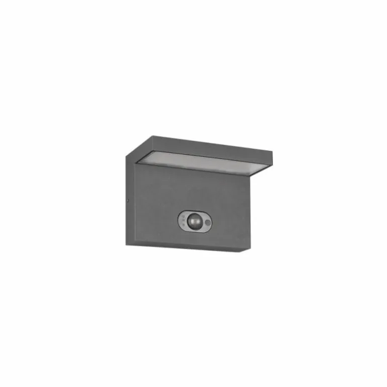 Blyde Applique murale Luminaires Trio LED Anthracite, 1 lumière, Détecteur de mouvement