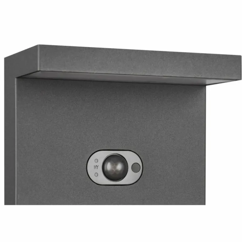 Blyde Lampadaire d'extérieur Luminaires Trio LED Anthracite, 1 lumière, Détecteur de mouvement