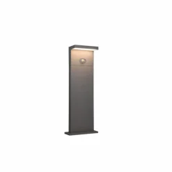 Blyde Lampadaire d'extérieur Luminaires Trio LED Anthracite, 1 lumière, Détecteur de mouvement