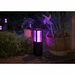 Borne d'éclairage, kit d'extension Philips Hue Ambiance White & Color Impress LED Noir, 1 lumière, Changeur de couleurs