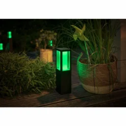 Borne d'éclairage, kit d'extension Philips Hue Ambiance White & Color Impress LED Noir, 1 lumière, Changeur de couleurs