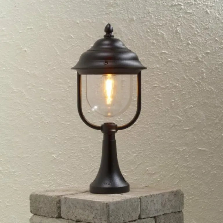 Borne d'éclairage Konstsmide Parma Noir, 1 lumière