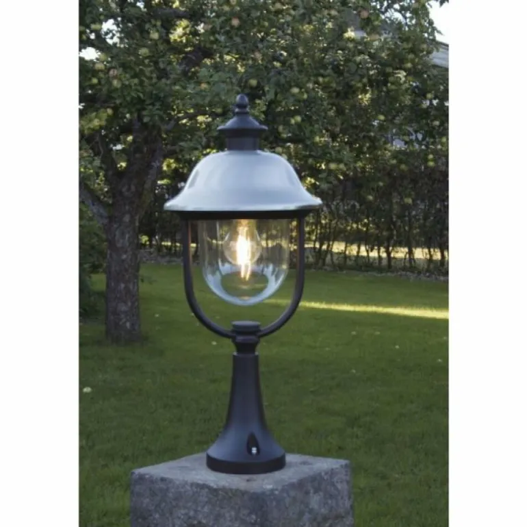 Borne d'éclairage Konstsmide Parma Noir, 1 lumière
