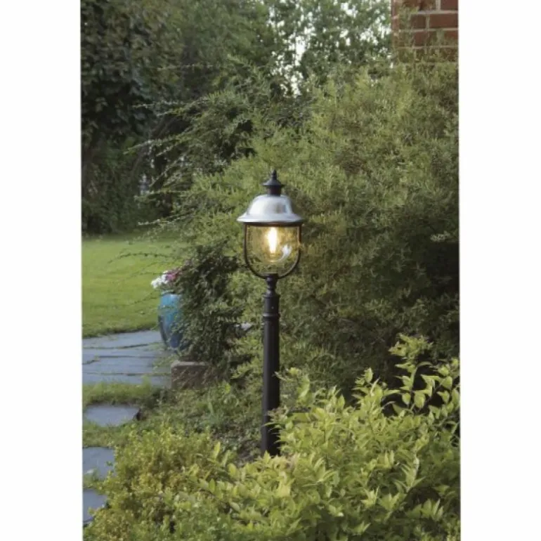 Borne d'éclairage Konstsmide Parma Noir, 1 lumière