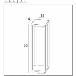 Borne d'éclairage Lucide TENSO SOLA LED Anthracite