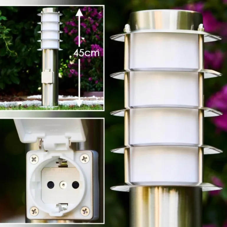 Borne d'éclairage Tunes Acier inoxydable, 1 lumière