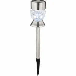 Borne lumineuse - kit de 2 Globo SOLAR LED Acier inoxydable, Noir, 1 lumière