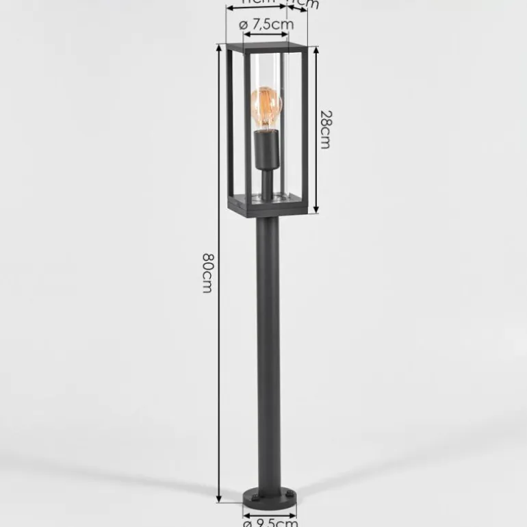 Borne lumineuse Oiba Anthracite, 1 lumière