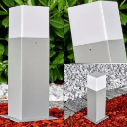 Borne lumineuse Algier LED Gris, 1 lumière
