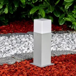 Borne lumineuse Algier LED Gris, 1 lumière