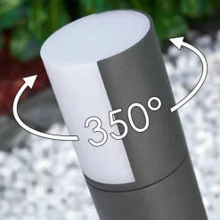 Borne lumineuse Baulund LED Anthracite, 1 lumière