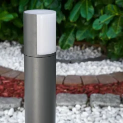 Borne lumineuse Baulund LED Anthracite, 1 lumière