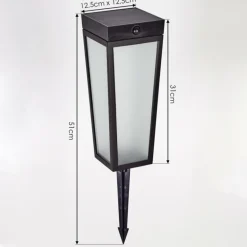 Borne lumineuse Begg LED Noir, 1 lumière, Détecteur de mouvement, Changeur de couleurs
