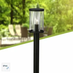 Borne lumineuse Brilliant Reed Noir, 1 lumière