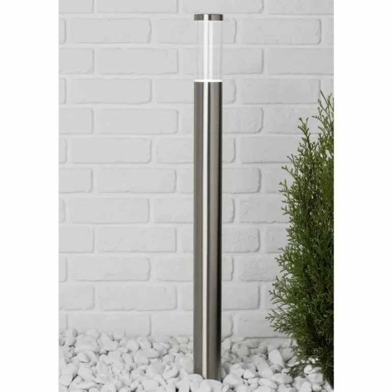 Borne lumineuse Brilliant Bergen LED Acier inoxydable, 1 lumière