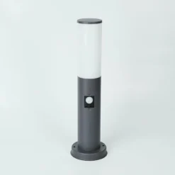 Borne lumineuse Caserta Anthracite, 1 lumière, Détecteur de mouvement