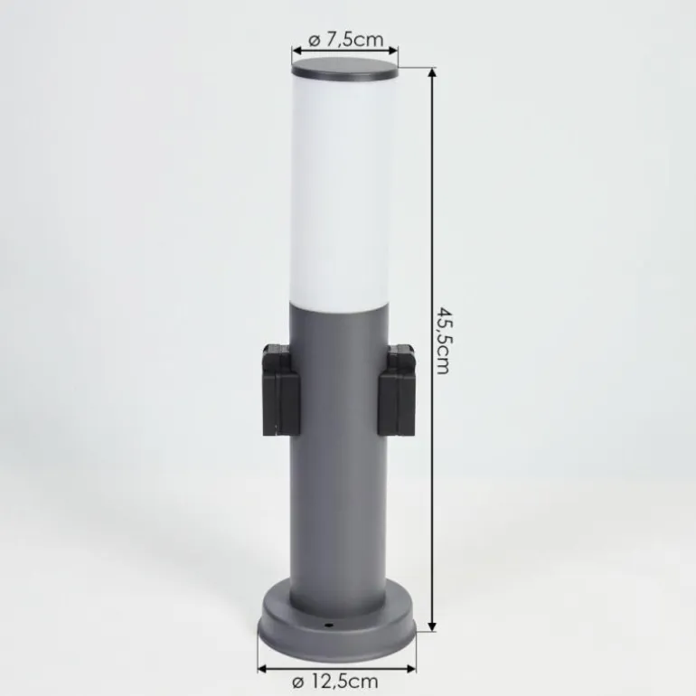 Borne lumineuse Caserta Anthracite, 1 lumière