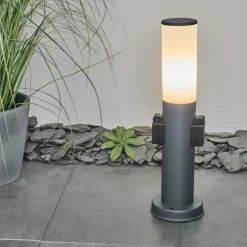 Borne lumineuse Caserta Anthracite, 1 lumière