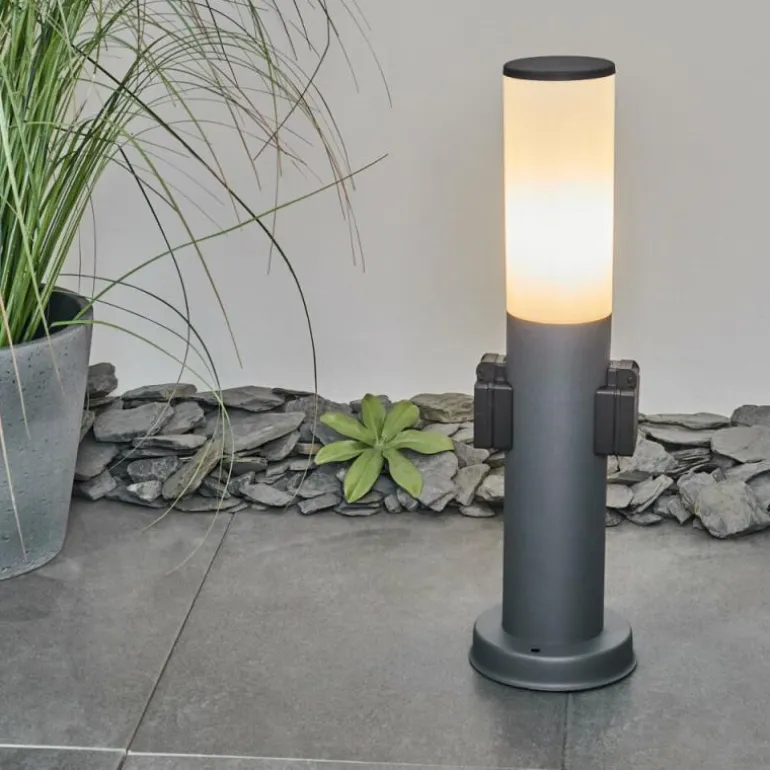Borne lumineuse Caserta Anthracite, 1 lumière