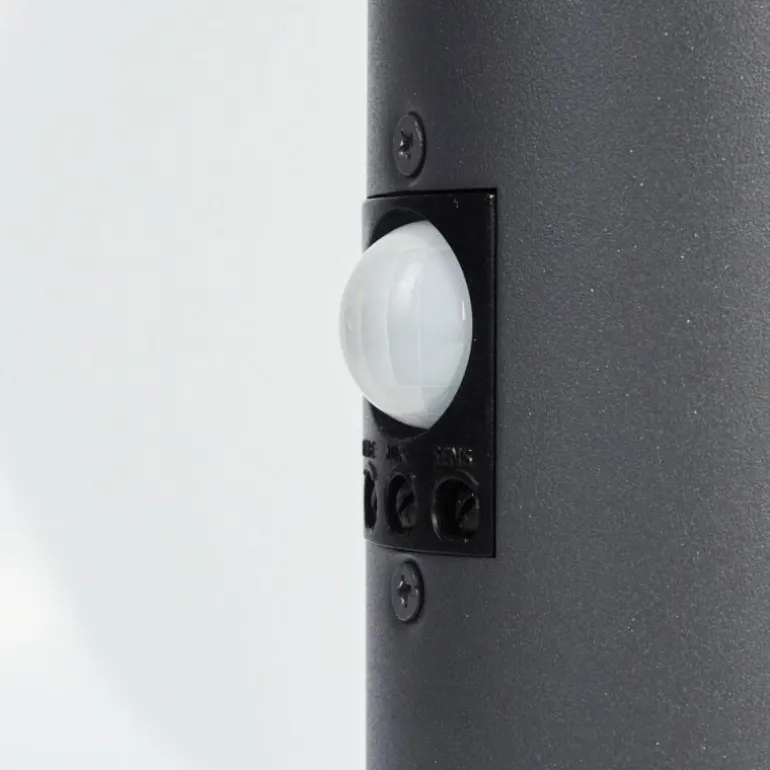 Borne lumineuse Caserta Anthracite, 1 lumière, Détecteur de mouvement