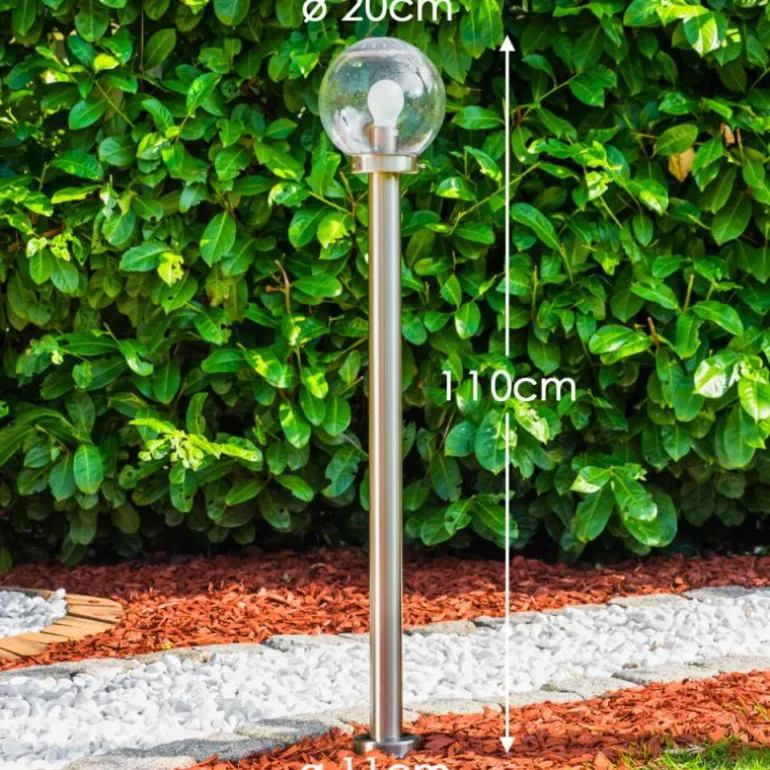 Borne lumineuse CORDOVA Acier inoxydable, 1 lumière