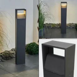 Borne lumineuse Dubona LED Anthracite, 1 lumière