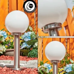 Borne lumineuse Enara Nickel mat, 1 lumière